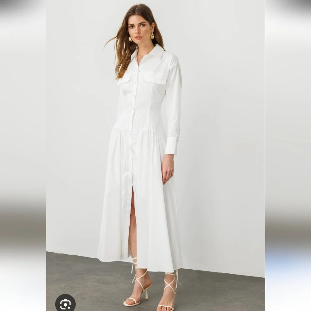 Chic White Maxi Dress - Picture 4 of 6